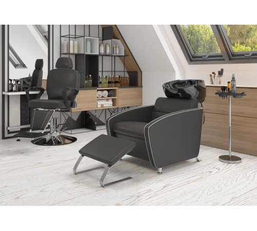 Парикмахерская мойка МД-123 с кантом, без регулировки ножной части