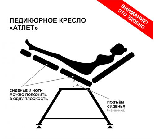Педикюрное кресло «ЧЕРНЫЙ АТЛЕТ»