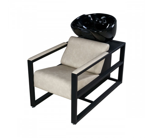 Парикмахерская мойка Дуглас на белом каркасе