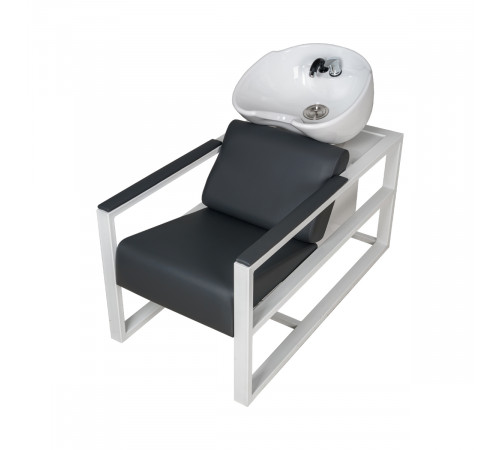 Парикмахерская мойка Дуглас на белом каркасе