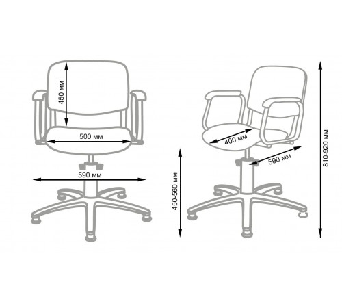 Парикмахерское кресло КОНТАКТ гидравлика хром