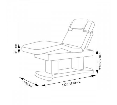 СПА кушетка МД-308 с подогревом, 4 мотора