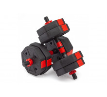 Гантели гексагональные разборные с грифом, 15 кг. (2 шт. х 7,5 кг.) VictoryFit VF-DН150