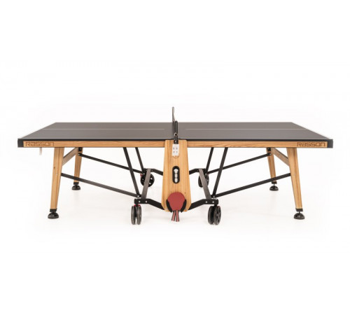 Теннисный стол складной для помещений "RASSON PREMIUM T01 Indoor" (274 х 152,5 х 76 см, натуральный ясень) с сеткой