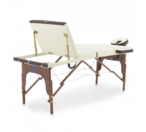 Массажный стол складной деревянный  JF-AY01 3-х секционный (темная рама)