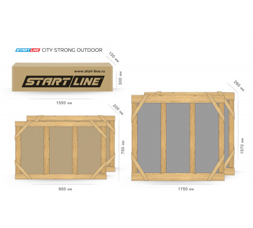 Стол теннисный City Strong Всепогодный
