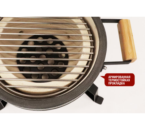 Керамический гриль-барбекю 13 дюймов (красный) (33 см)